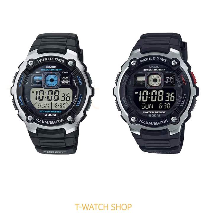 CASIO ของแท้ข้อมมือผู้ชาย รุ่นAE-2000W-1A,AE-2000W-1B สินค้ารับประกัน1ปี
