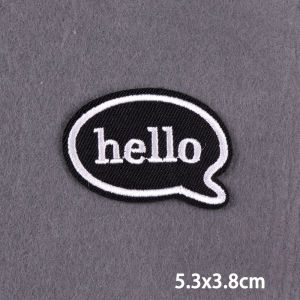 A LLORAR A LA LLORERIA Iron On Patches For Clothing thermoadhesive patches Black White Words Embroidery Patch For Jacket DIY
