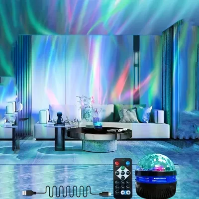 Đèn LED Chiếu Bầu Trời Đêm Đầy Sao Aurora RGB Galaxy Với 7 Chế Độ Điều Khiển Từ Xa USB Cho Phòng Ngủ Phòng Trò Chơi Trang Trí Tiệc Tùng