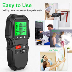 HW-QB6 Wall Stud Finder Sensor Wall Scanner 5 in 1 LCD Electronic Detector Edge Center Wood Current Metal AC Live Wire Detection