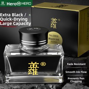 HERO | Calligraphy Suitable Non-erasable Thermal Waterproof Quick Drying Ink Black/Blue-black/Red Cartridge