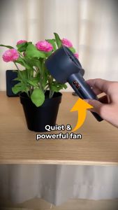 CURIO Silent Fan - Portable Mini (Strong Wind/100 Speed/USB Rechargeable) 3000mAh Turbo Handheld Fan