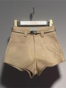 Khaki Casual Pants Womens High Waist Elastic Wrap around Design Autumn Outerwear Short Pants Straight Leg Bootcut Style