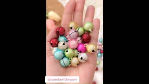 [ฟรีห่วง] กระดิ่งสีมุก 14 มิล คละ 5 สีไม่ซ้ำ กระดิ่งหมา กระพรวน