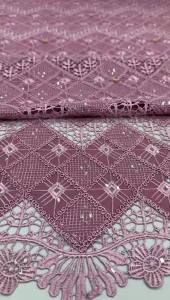 High Quality5yards White Guipure Water Lace and Fabric African Nigerian Soluble Lace Fabric Sewing Womens Party Dresses M653-1
