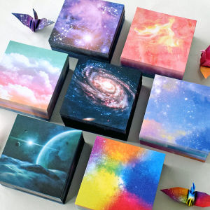 Large Size Origami Paper Heart Rose Print Card Paper Square Folding Material for Children DIY Handcraft Kindergarten Gifts