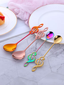 Thìa Pha Cà Phê Bằng Thép Không Gỉ 304 Thiết Kế Sáng Tạo Dễ Thương Thìa Nhỏ Dùng Để Trộn Đồ Uống Thìa Hình Biểu Tượng Âm Nhạc
