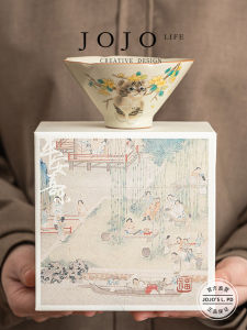 Large Size Ceramic Tea Cup JOJOS L PD.Oppose Owner Single Cup Gongfu Tea Lid Cup Chinese Style Dining Utensils Tea Set