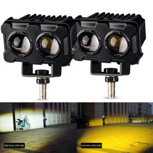 Lampu Tembak Laser Led Foglamp SQL 2 Mata 2 Warna 45W lampu tembak Laser Gun Putih Kuning 2 Warna Waterproof