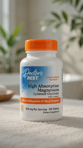 Doctors Best High Absorption Magnesium Lysinate Glycinate Tablets Muscle Relaxation Sleep Support