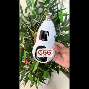 C66 PEREKAM KAMERA DUA LENSA DUAL 2 LAYAR ONLINE OFLINE E27 ORI 100% 4G Bohlam CCTV Camera BONUS KARTU SIM INTERNET REKAM LEWAT INTERNET UNIVERSAL ALL OPERATOR BISA PAKAI SD CARD MAX 128GB LANGSUNG PANTAU DI HP PAKAI APLIKASI V380 1080P  (Perekaman akan t