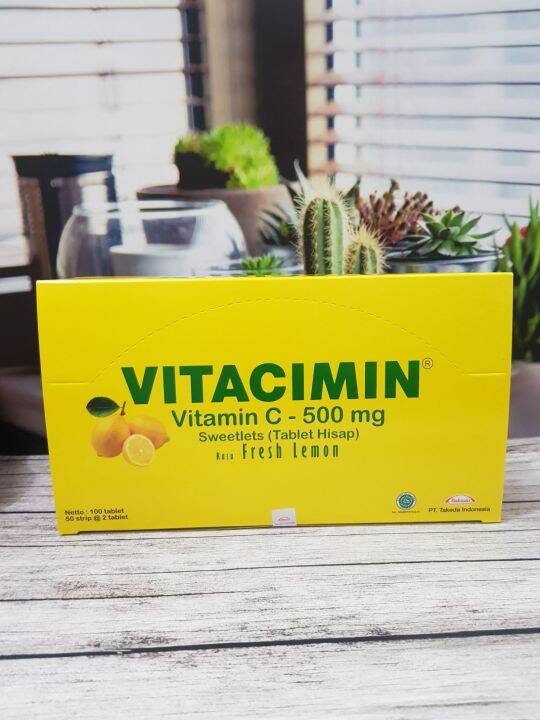 Vitacimin Isi 100 Tablet Box Vitamin C 500mg Tablet Isap Lazada Indonesia