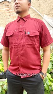 Kemeja Tactical M-TAC Telur Asin Premium Bahan American Drill High Quality Baju Pdl Lengan Pendek