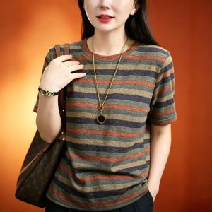QIAOXIZI | Slimming Versatile Maternity T-shirt Stripe Design