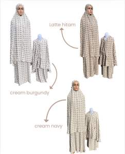 Mukena Naomi 2 in 1 Bahan Rayon Premium Mukena Dewasa Couple Dan Anak