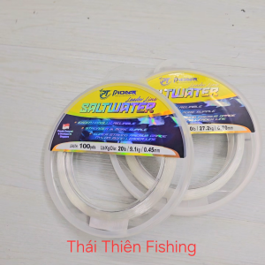 Dây Câu Cá Pioneer Leader Saltwater 100m Fluorocarbon Làm Thẻo Câu Lure Chống Mài Mòn