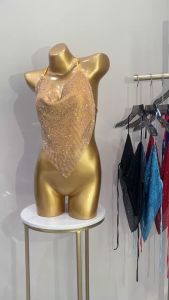 เสื้อเกาะอกแขนกุด ประเภทเชือกแขวนคอ เสื้อกั๊ก โลหะประดับด้วยเพชร รุ่น1627