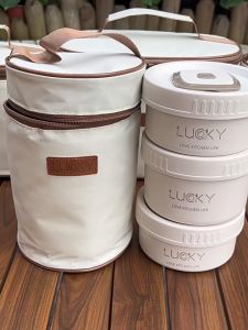 Thermal lunch box with bag Microwaveable 2 tier 3 tier Stainless Steel lunch box kids kotak makanan tengahari 饭盒 便当盒