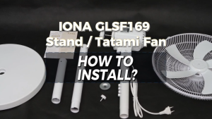 IONA 16" 5 Blade Black White Adjustable Stand Standing Fan | Electric Tatami Fan 家用风扇 風扇 - GLSF169