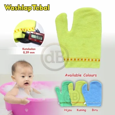 Washlap Bayi Tebal Bentuk Jari dan Kotak Washlap Perlengkapan Mandi Bayi Newborn