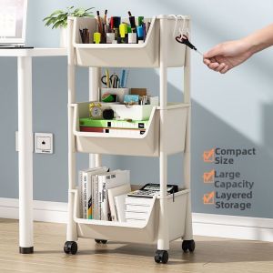 Easy Move Multi-tier Storage Bookshelf For Kids