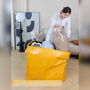 EUNICE 400L Extra Large Waterproof Moving Storage Bag Heavy Duty Foldable Reinforced Handle Beg Simpan Baju收纳袋