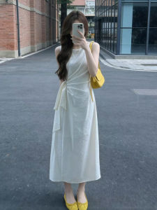 PEIZIXUAN | Đầm Maxi Trắng Elegance Không T Tay