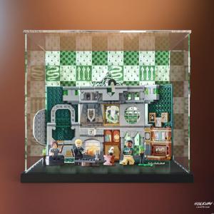Acrylic Dust Cover for Harry Potter 76410 Slytherin College Flag Building Block Display Case Cartoon Anime Model Showcase
