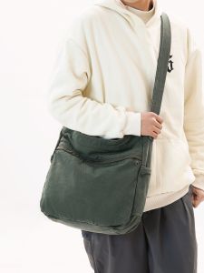 Back Not Rotten Japanese Style Retro Easy Matching Washed Canvas Message Bag Male College Student Shoulder Messenger Bag Female Casual Backpack