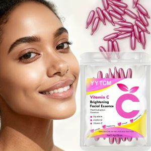 Tinh Chất Dưỡng Ẩm Làm Sáng Da Vitamin C Dạng Viên Nang Chiết Xuất Từ Thực Vật Chứa Squalane Vitamin E Dầu Hoa Ngọc Lan Dầu Hạt Jojoba Giúp Da Được Dưỡng Ẩm 30 Viên Nang