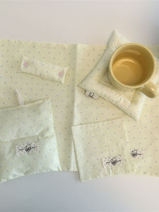 Country Style Polka Dot Drink & Plate Coasters