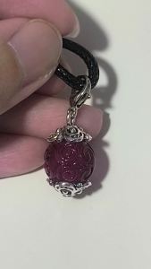 huiwen red tourmaline crystal pendant necklace