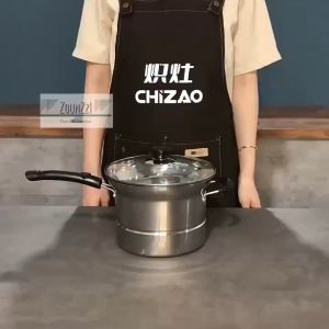 3IN1 Multifunction Stainless Steel Cooking Pot Double Bottom Cookware Saucepan Steamer Multipurpose Soup Steaming Boiling Non-Stick Even Heat Distribution Energy Efficiency Sturdy Heat-Resistant Handles Periuk Keluli Tahan Karat不锈钢多功能锅