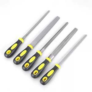 Kikir Besi Baja Ukuran 8\\\" Inch (Besar) Model Gepeng Kotak Petak Flat / Setengah Bulat / Segitiga Untuk Alat Pengikir Kikir Plat Besi Kayu Fiber Akrilik HPL Alat Perkakas Set