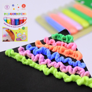6-Pack Bubble Pens Popcorn Pens Foam Pens Bullet Journal Magic Pens Watercolor Pens Doodle Pens Watercolor Pens