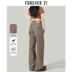 Forever21 | American Vintage Multiple Pockets High Waist Wide Leg Workwear Jeans