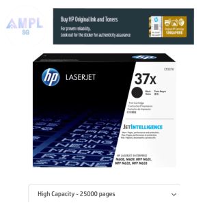HP 37X High Yield Black Original LaserJet Toner Cartridge CF237X for HP LaserJet Enterprise MFP M631 M632 M633 series HP LaserJet Enterprise M608 M609 series