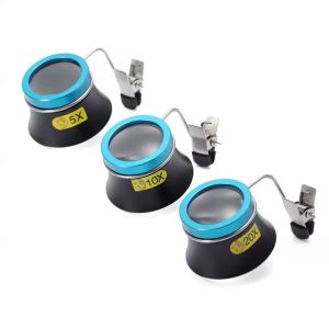 5X 10X 20X Watch Magnifying Glass Clip on Magnifier Watchmaker Jewelry Watches Repair Tools Magnifying Glass Kit Service Tool