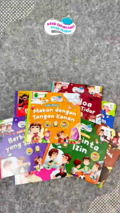 KOMPLIT 1SET Adab Sehari-Hari Anak Muslim ISI 10 BUKU Ucapkan Salam Meminta Izin Makan dengan Tangan Kanan Berbicara yang Santun Berdoa Sebelum Tidur Ucap Alhamdulillah saat Bersin Menutup Mulut saat Menguap Sopan dalam Majelis Beretika di Jalan Berpakaia
