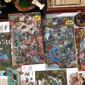 สติกเกอร์ภาพวิว InfeelMe 25D รุ่น Operating Today เลขที่ 15 ป่าลืมเลือน ชุด DIY ฉากจิ๋ว สติกเกอร์ตกแต่ง ผลิตภัณฑ์กระดาษตกแต่ง