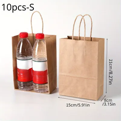 Brown Paper Bags with Handles Assorted Sizes Gift Bags Bulk Kraft Paper Bags for Small Business Shopping Bags