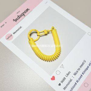 สายรัดโทรศัพท์มือถือสั้น สีสันสดใส สายยางยืด หัวเข็มขัด ชุบโลหะผสม เครื่องประดับโทรศัพท์มือถือแบบยืดหยุ่นสำหรับนักเรียน