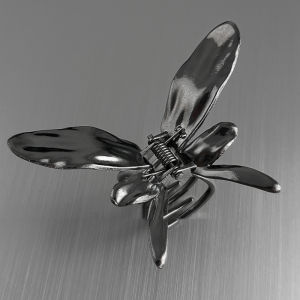 Liquid Metal Butterfly Small Hair Grabbing Clip Cold Wind Hair Clip Female Fancy Shark Clip Back Head Headdress Hairpin
