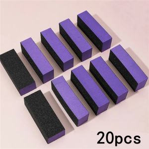 10/20/50pcs 3 Side Sponge Nail Buffer Sanding Block Polisher Buffing File 100/180 Grit Nail FilesNail Art Pedicure Manicure Tool