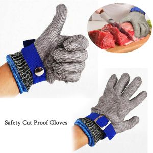Safety Cut Proof Stab Resistant Stainless Steel Gloves Non-slip Mesh Butcher Mittens Work Gardening Tools Protection Gloves