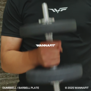 WANNAFIT Plat 10kg Dumbbell / Barbell PVC | Plate Dumbel Barbel | Alat Latihan Beban