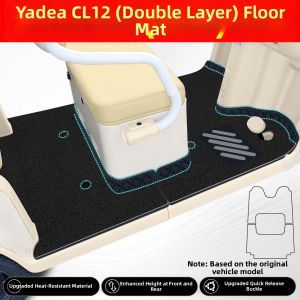 For Yadea Model Compatible Seat Cover and Floor Mats
