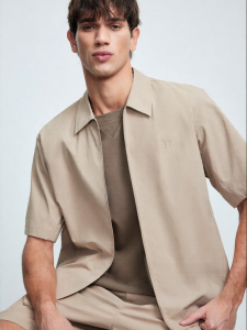 SEASON HIGH | Summer Loose Point Collar Embroidered Mens Shirt