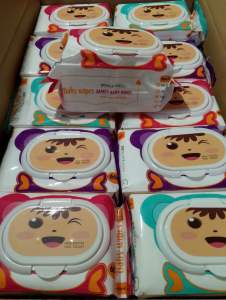 Si combo 10 gói khăn ướt baby wipes 650g không mùi an toàn cho bé