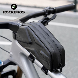ROCKBROS Bicycle Front Tube Bag Lightweight Portable Big Capacity Durable Bicycle Bag Traveling Commute Hard Shell MTB Road Bike Top Tube Bag Cycling Accessories